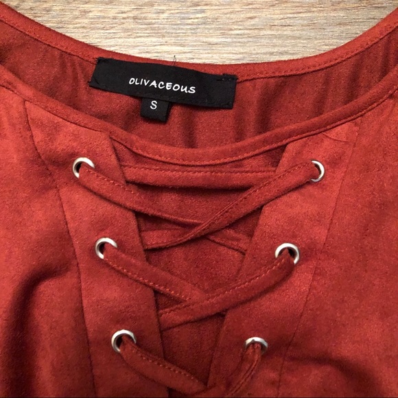 Rust Suede Top - Picture 3 of 4